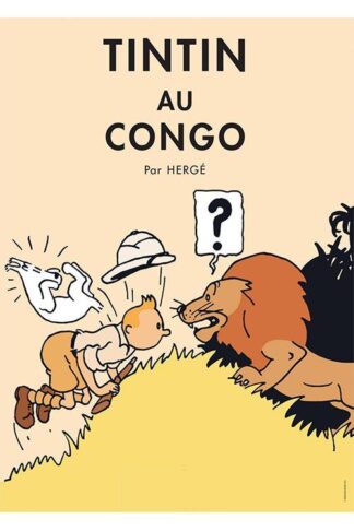 Poster - Tintin au Congo - Tintin i Kongo Originalfärger