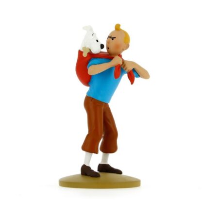 Tintin - Statyett - Tintin med Milou på ryggen