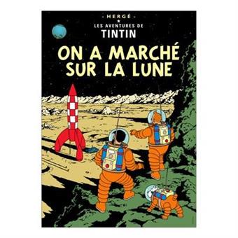 Poster -Tintin On a marché sur la lune -Månen tur och retur del2