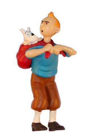 Tintin - PVC - Tintin med Milou på ryggen