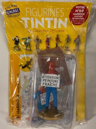 Tintin - Statyett N69 - Haddock Couvert De Peinture - RARE