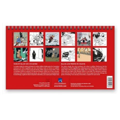 Tintin - Bordskalender 21cm x 12,5cm 2022