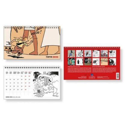Tintin - Bordskalender 21cm x 12,5cm 2022