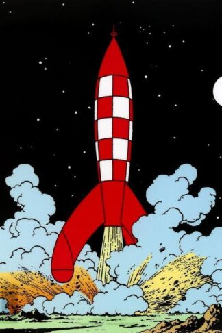 Tintin - Plastficka A4 - Månraket