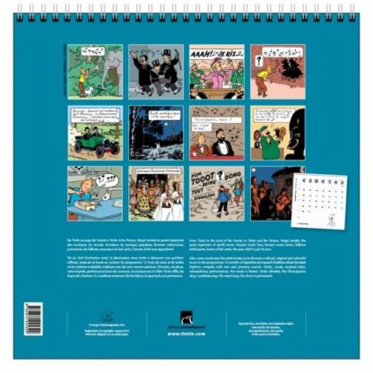 Tintin - Väggalender 30 x 30 cm 2024