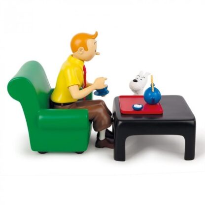 Tintin - Resin - Tintin och Milou dricker Te