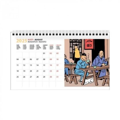 Tintin - Liten vägg/bordskalender 21x13cm 2025