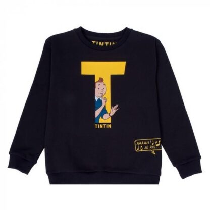 Tintin - Sweatshirt - ''T' - Svart