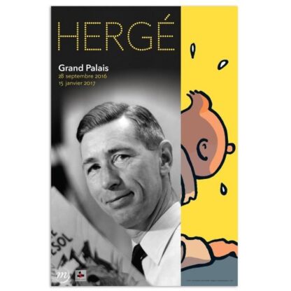 Poster - Utställningsaffisch - Hergé au grand palais