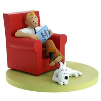 Tintin och Milou i röd stol - Resin