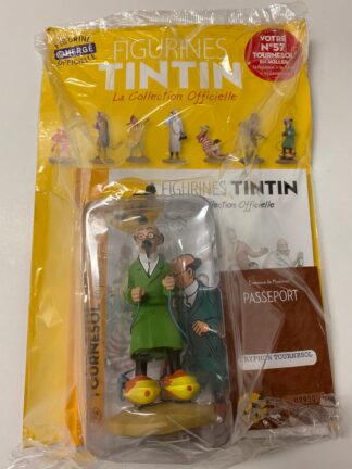 Tintin - Statyett N57- Professor Kalkyl på rullskridskor - RARE