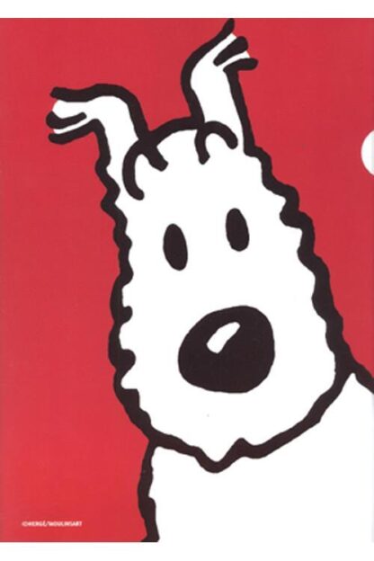 Tintin - Plastficka A4 - Milou - Röd