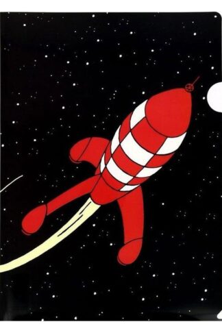 Tintin - Plastficka A4 - Raket i rymden