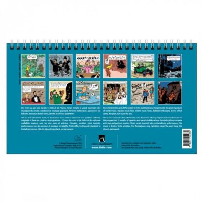 Tintin - Liten vägg/bordskalender 13,5x13,5cm 2024