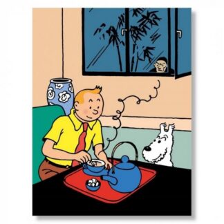 Poster - Tintin dricker te