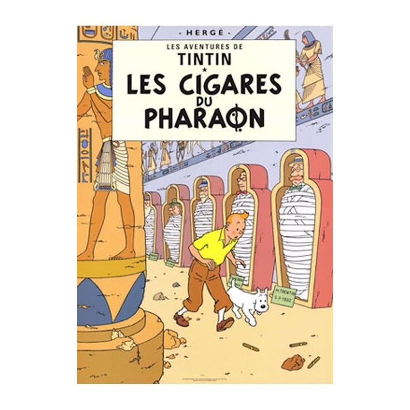 Poster - Tintin Les Cigars du Pharaon - Faraos cigarrer