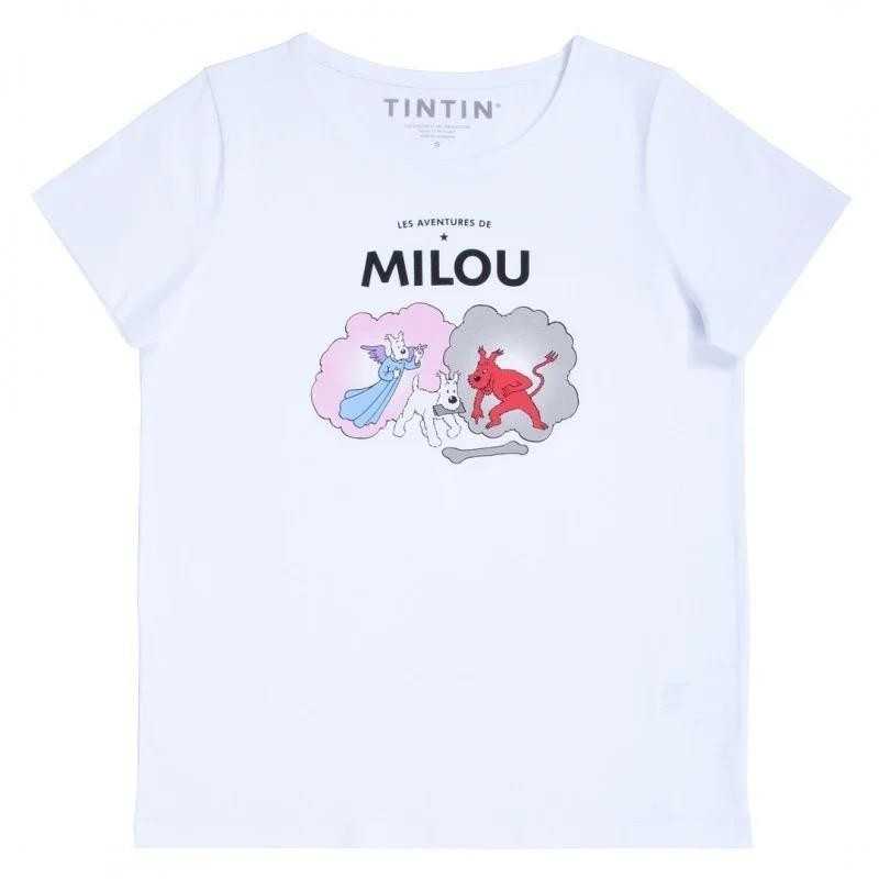 Tintin - T-Shirt - Milou - Ängel och Djävul