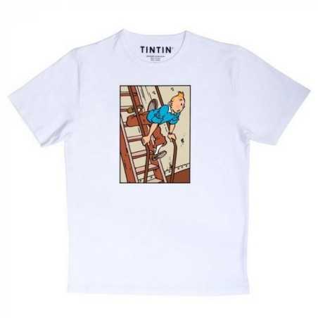 Tintin - T-Shirt - Tintin i trappen